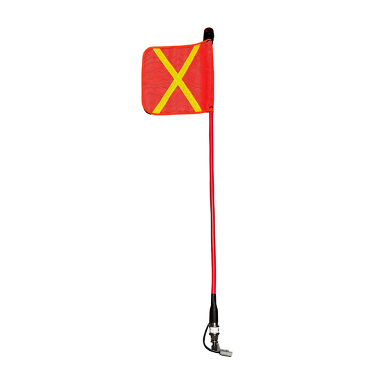 Safety Flag 1.2m with Red Light on Top