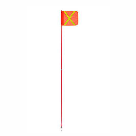 Safety Flag 1.8m with Red LED Light and Square Flag