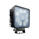 Square LED flood work light with aluminium housing and IP67 waterproof rating