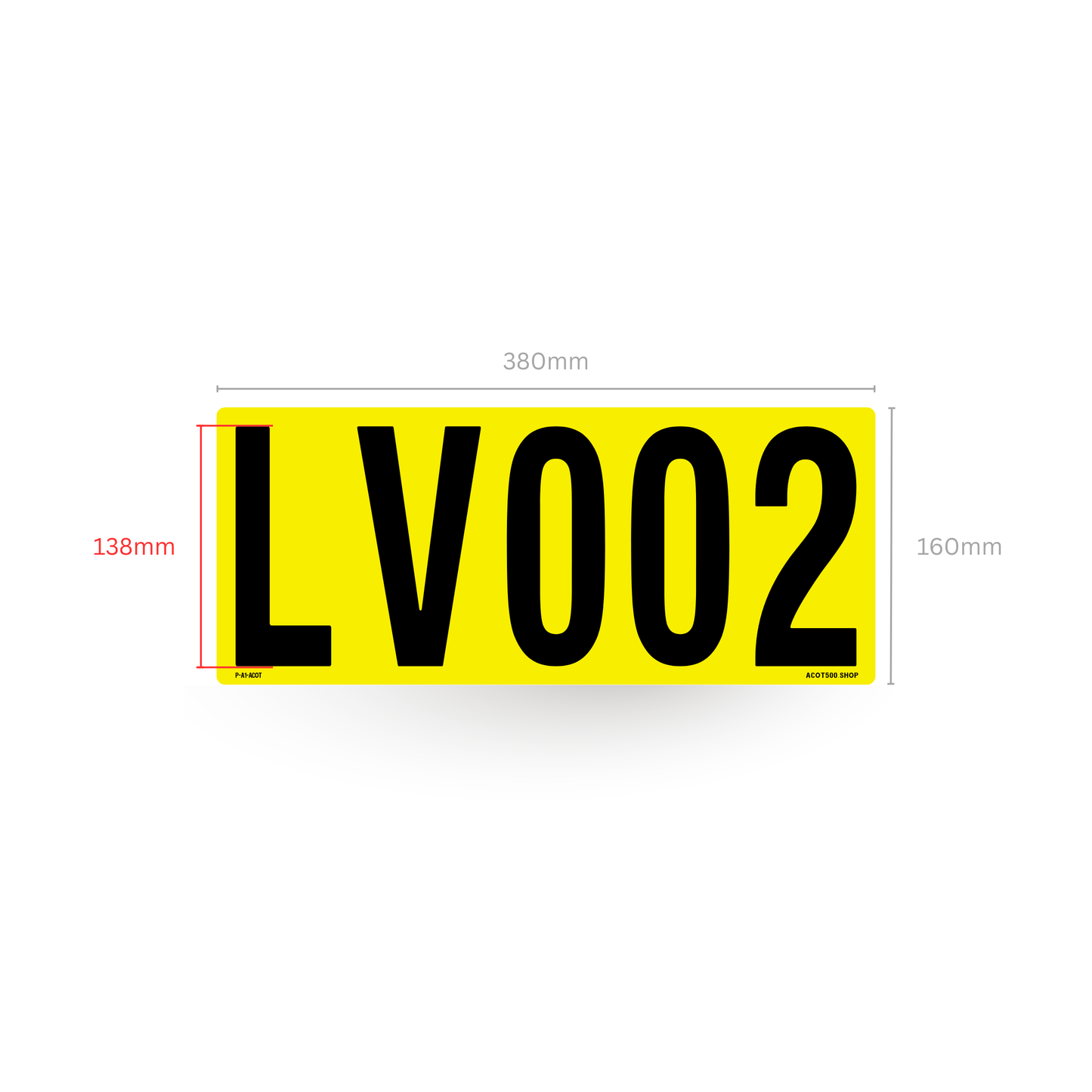 3M Yellow Hi-Vis Asset Label 380mm x 160mm