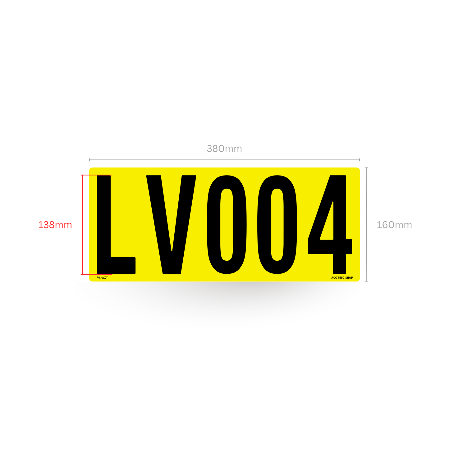 3M Yellow Hi-Vis Asset Label 380mm x 160mm