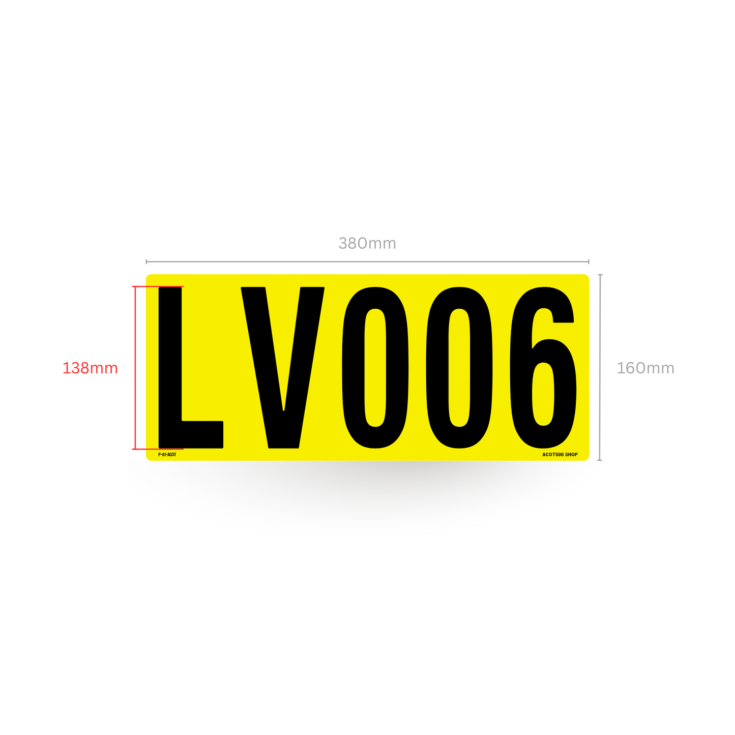 3M Yellow Hi-Vis Asset Label 380mm x 160mm