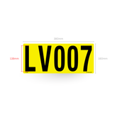 3M Yellow Hi-Vis Asset Label 380mm x 160mm