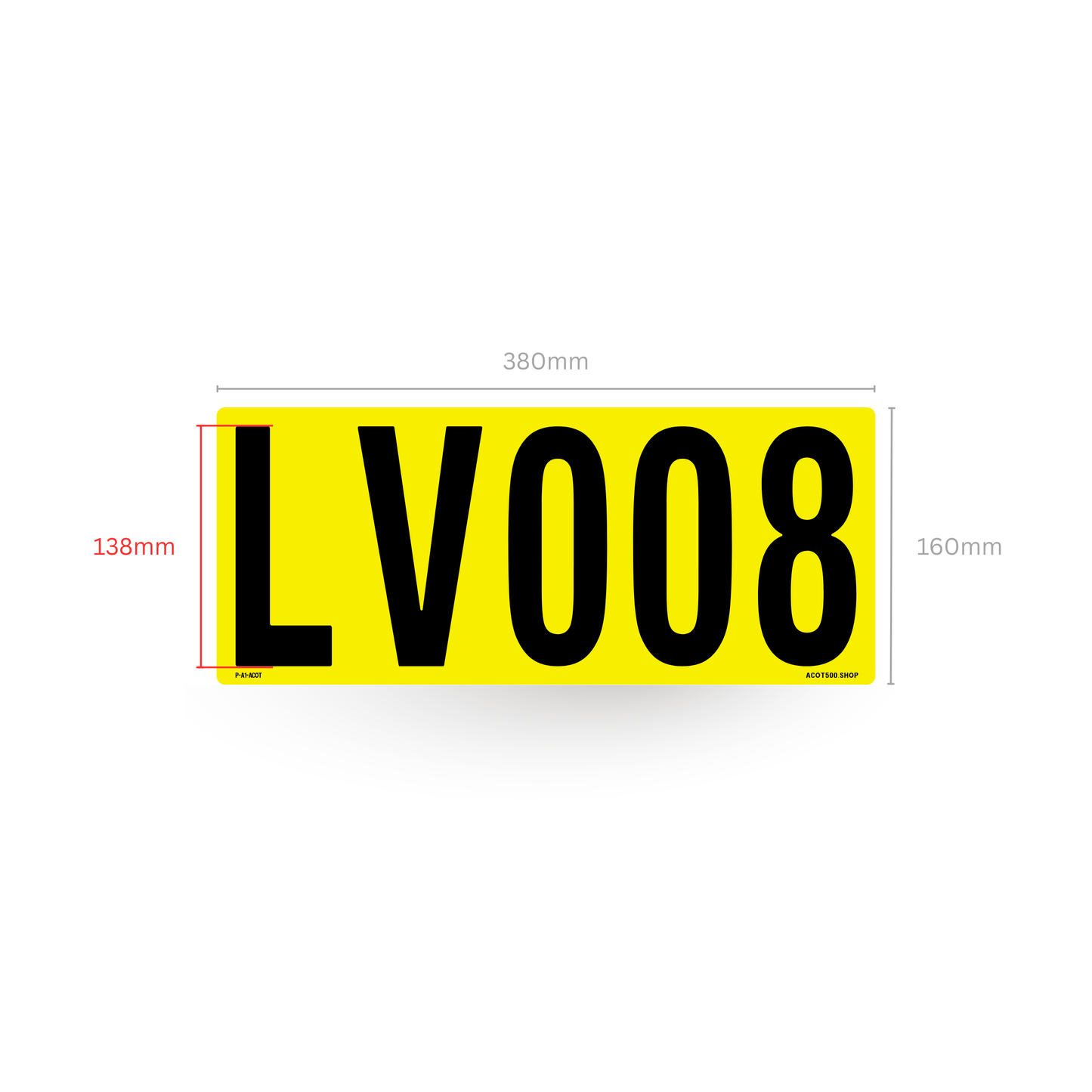 3M Yellow Hi-Vis Asset Label 380mm x 160mm