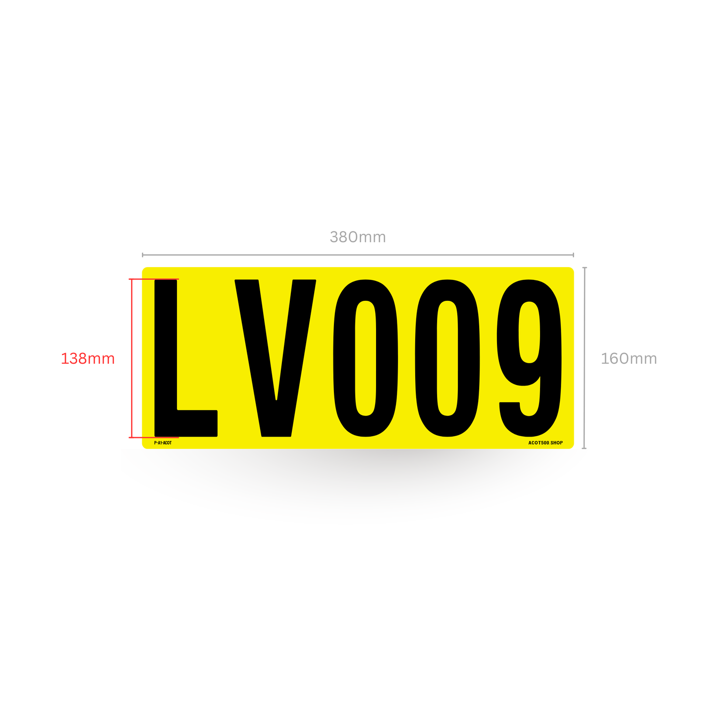 3M Yellow Hi-Vis Asset Label 380mm x 160mm