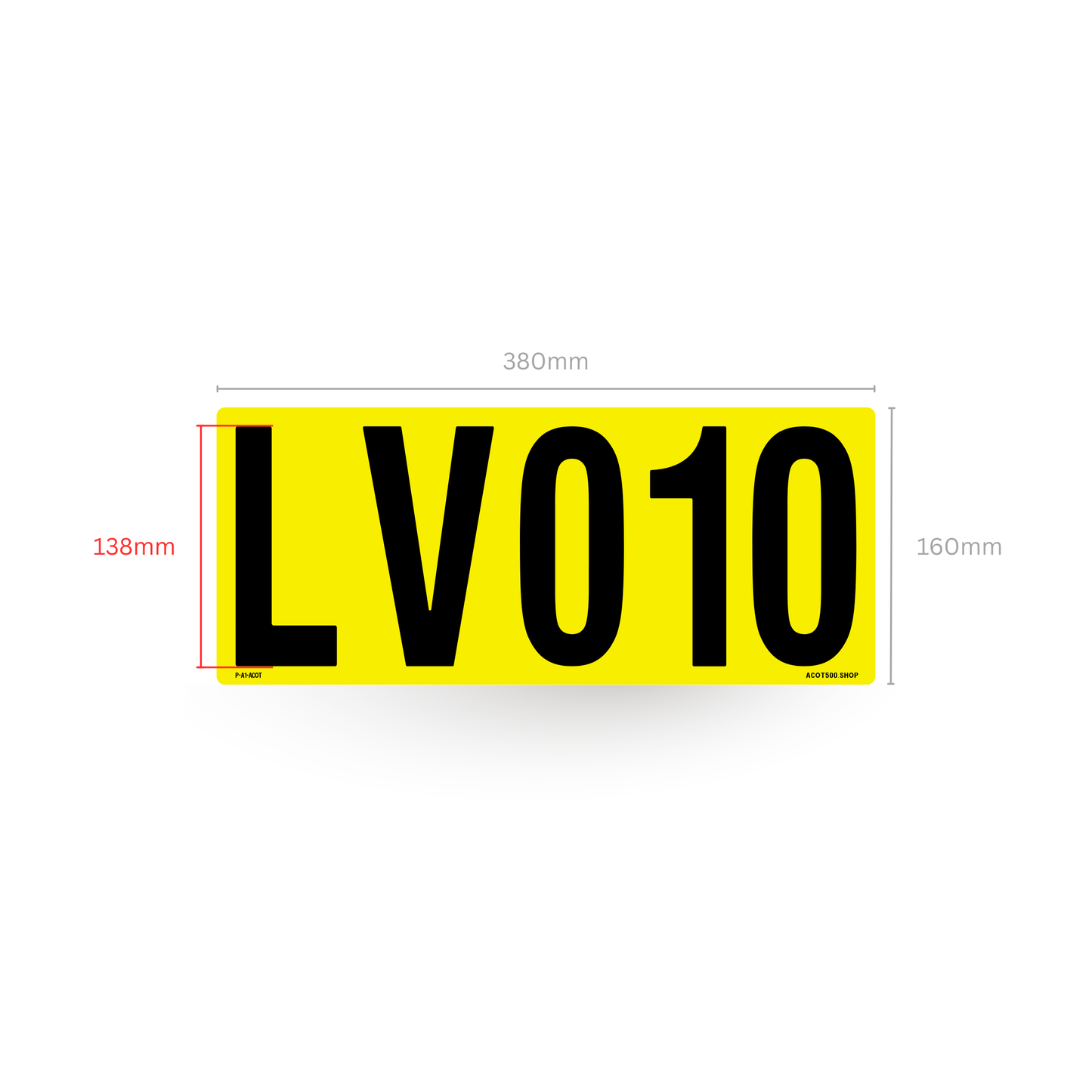 3M Yellow Hi-Vis Asset Label 380mm x 160mm