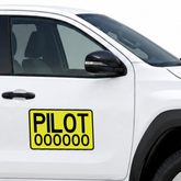 Pilot Identification Door Signs – Custom Licence Number (Pair)